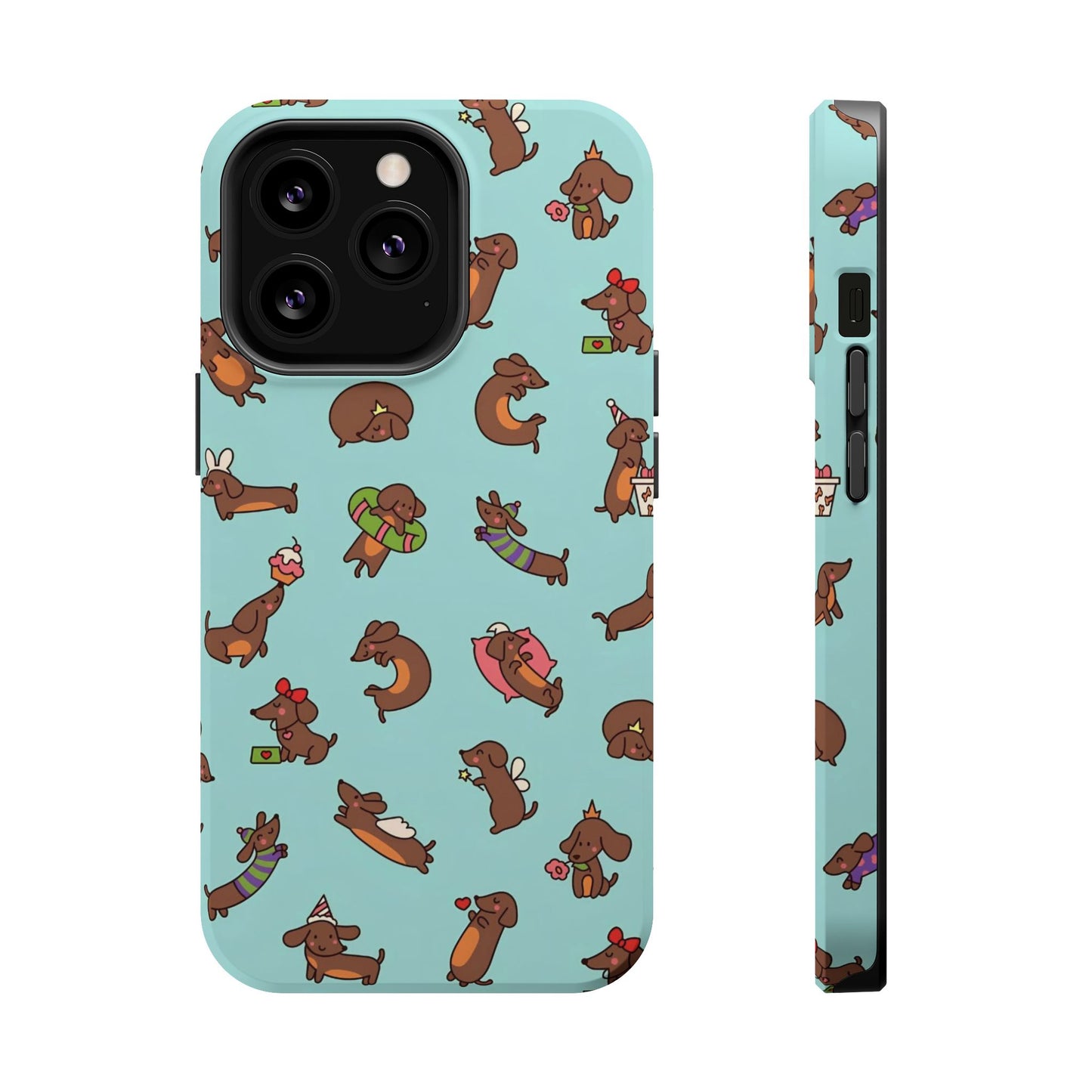 Dachshund Pattern Magnetic Impact Phone Case – Cute Wiener Dog Protective Cover