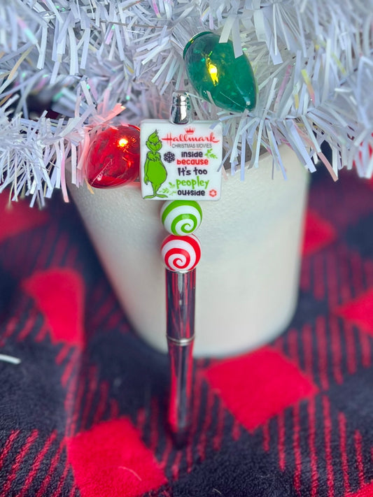 Too Peopley Grinch Pen