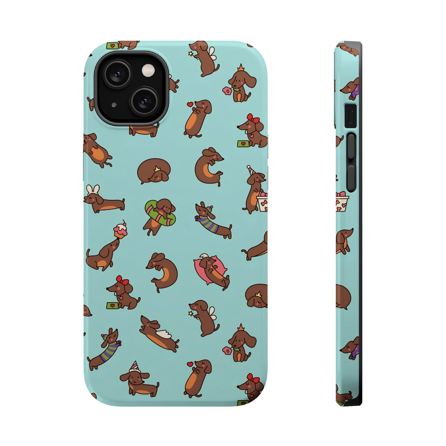 Dachshund Pattern Magnetic Impact Phone Case – Cute Wiener Dog Protective Cover