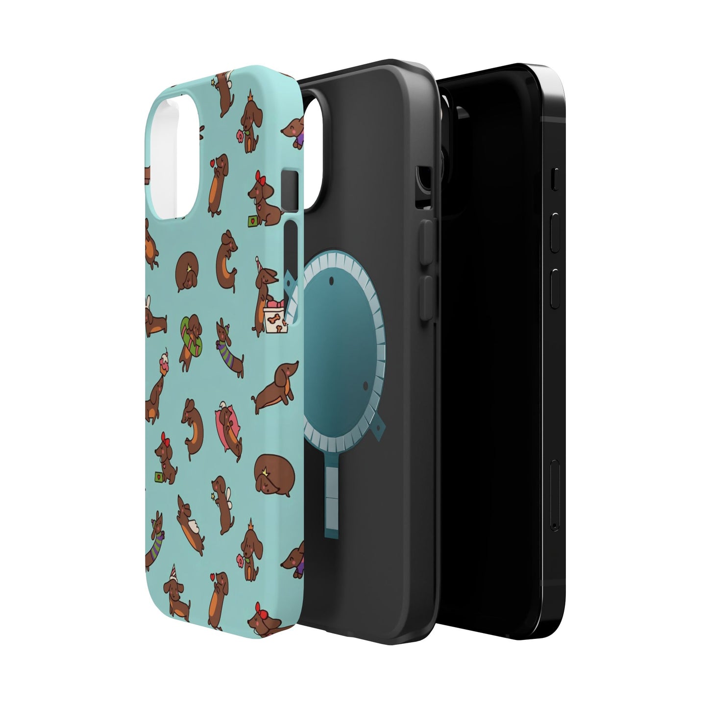 Dachshund Pattern Magnetic Impact Phone Case – Cute Wiener Dog Protective Cover