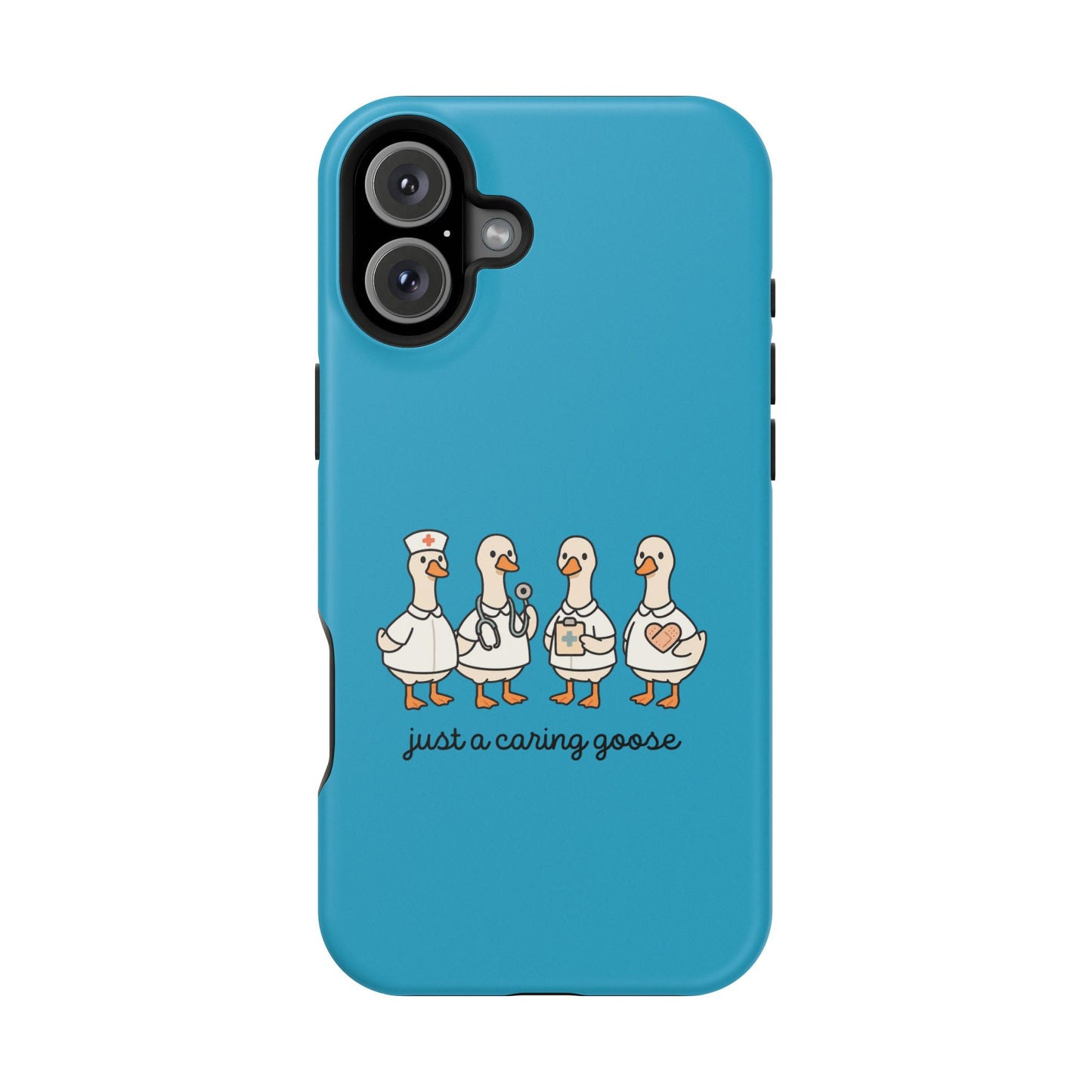 Cute Caring Geese Magnetic Impact Case — 'just a caring goose' Protective Phone Cover