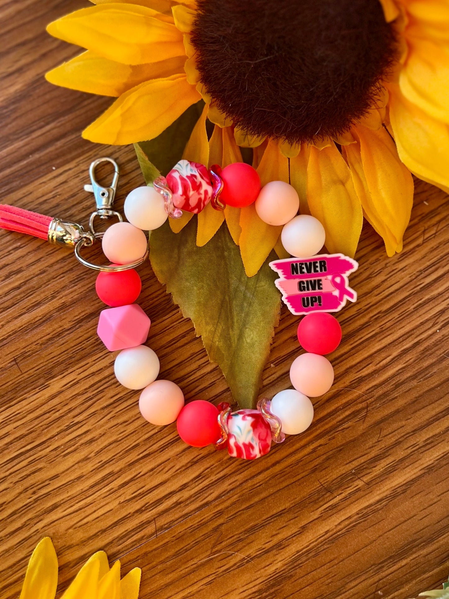 Never Give Up Wristlet