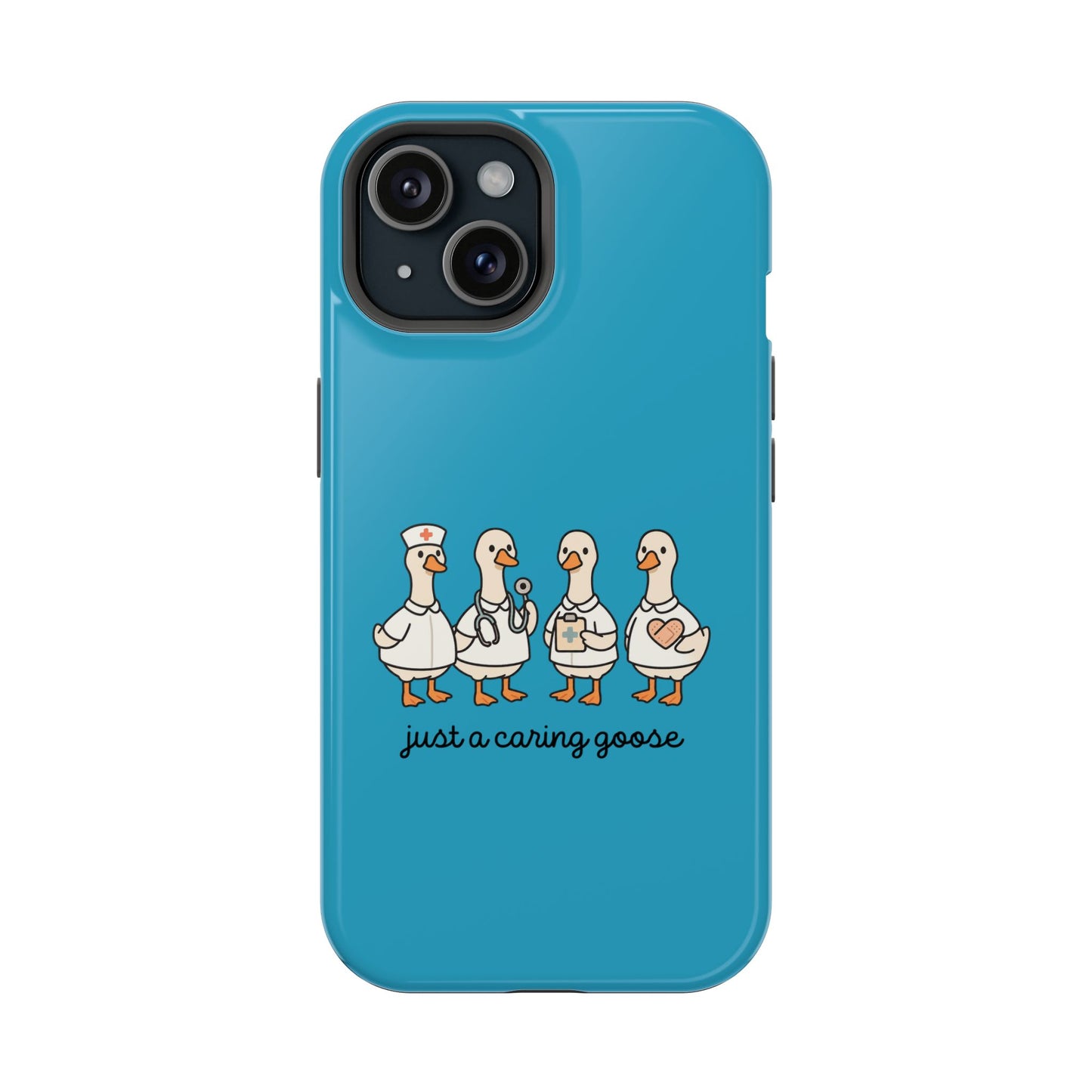Cute Caring Geese Magnetic Impact Case — 'just a caring goose' Protective Phone Cover
