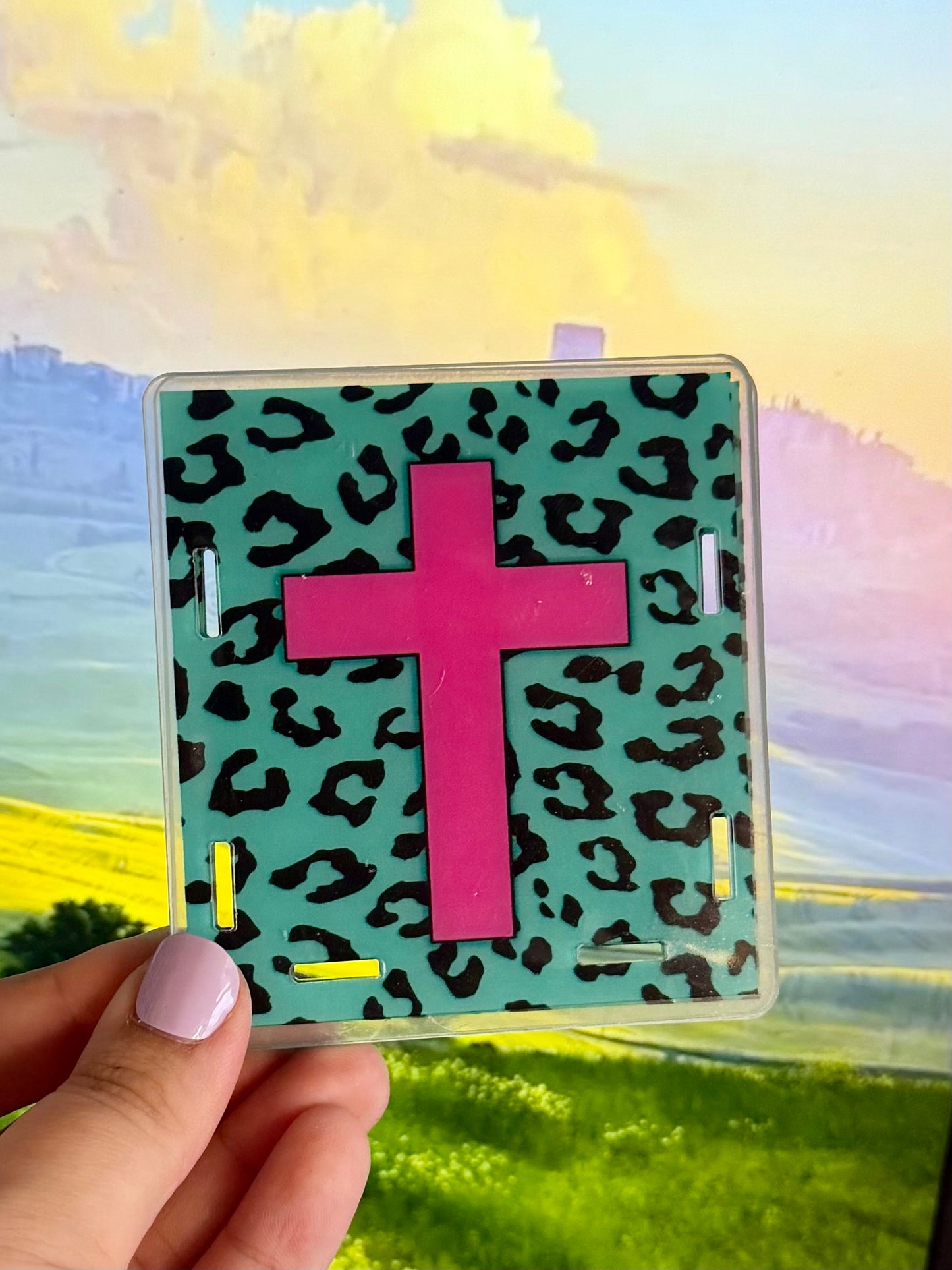 Cheetah pink cross pen box