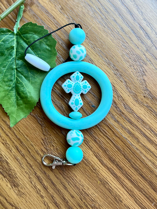 Blue Cross Car Charm
