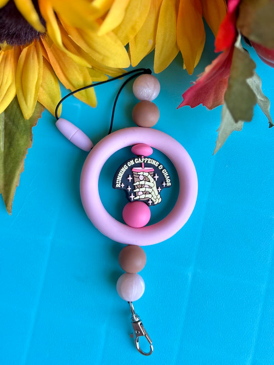 Caffeine and Chaos Car Charm