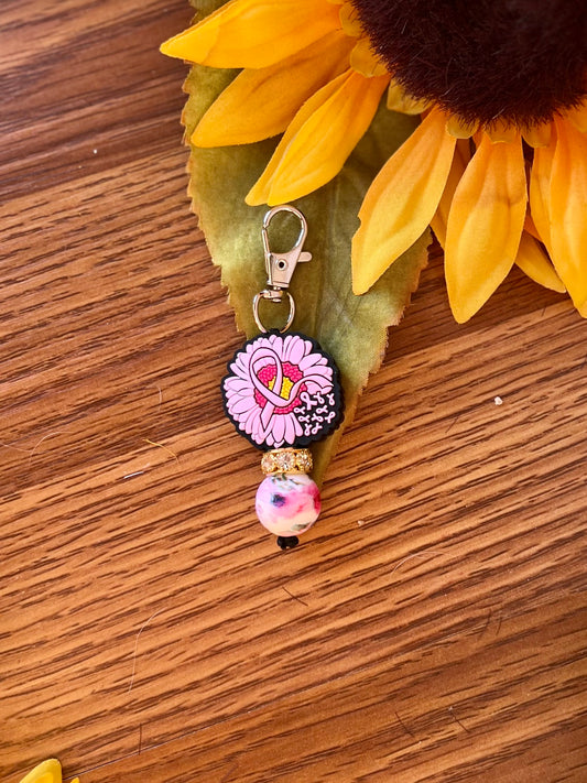 Pink Ribbon Zipper Pull