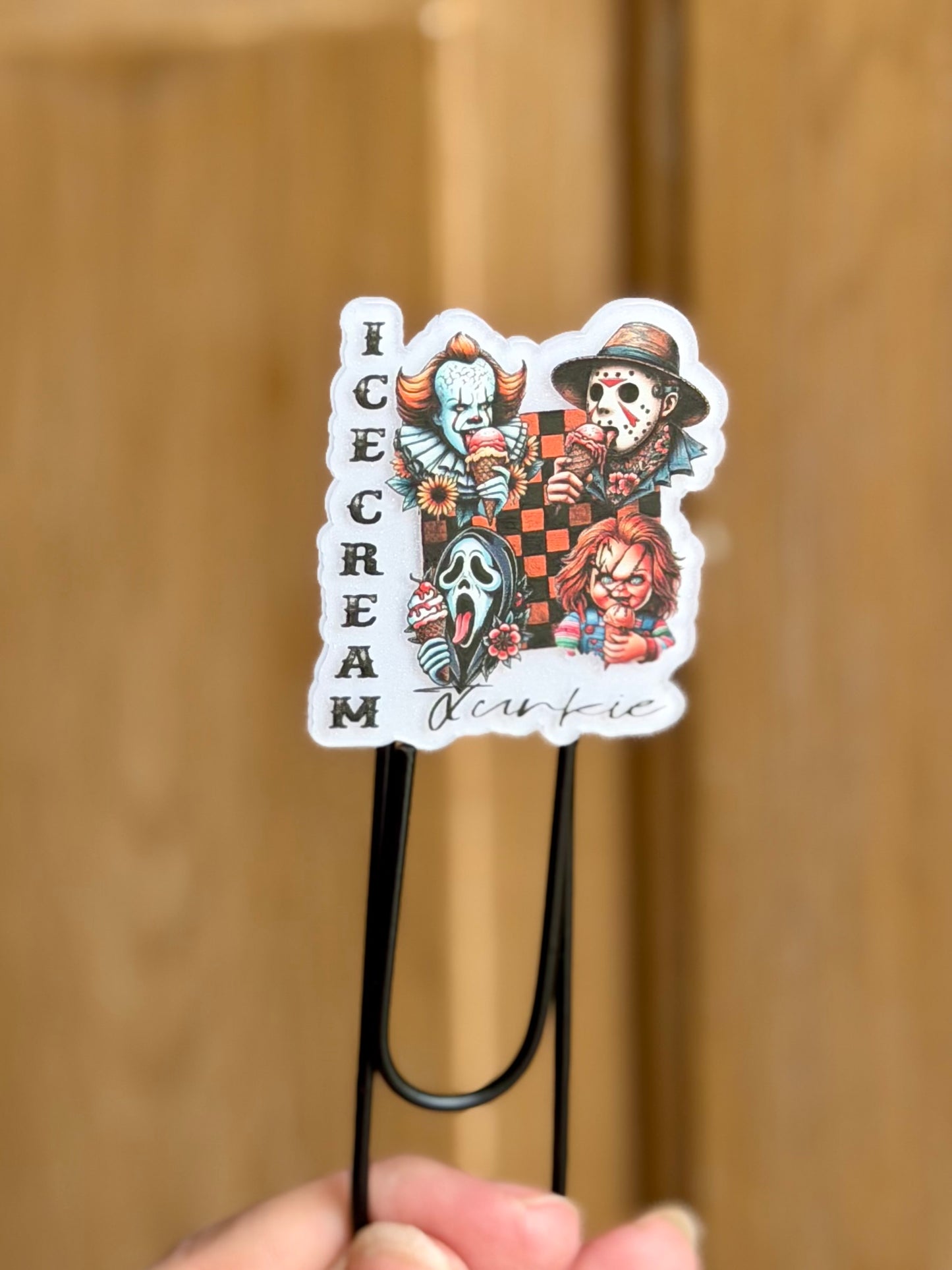 Horror ice cream junkie bookmark