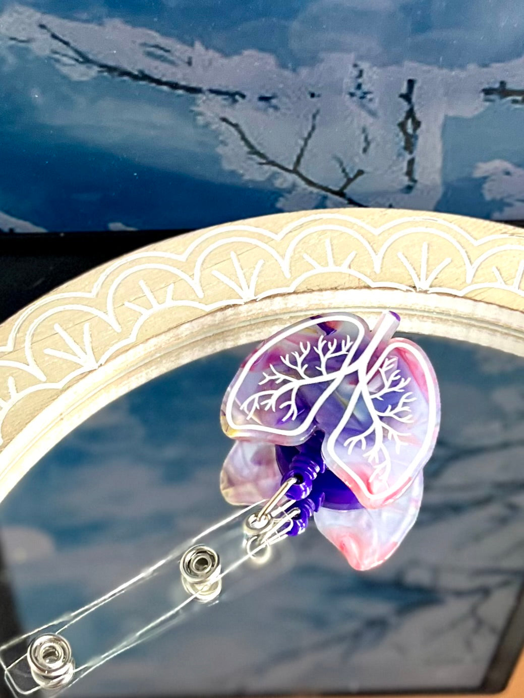 Lungs badge reel