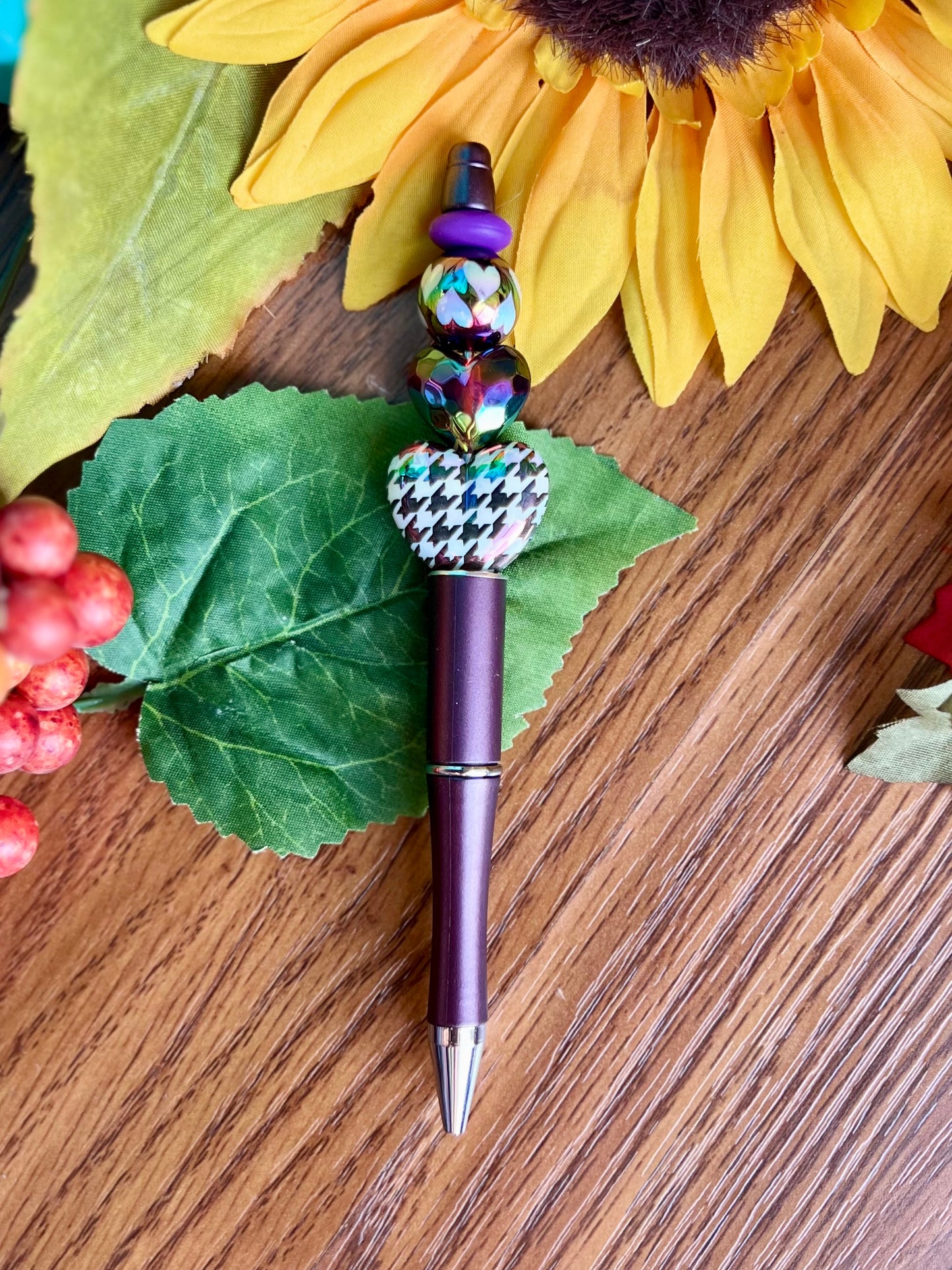 Iridescent Heart Pen