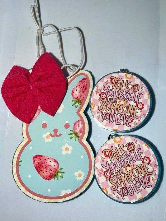 Do Not Disturb Scent-Strawberry Bunny Freshie Set