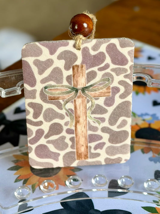 Camo Cross Felt Freshie